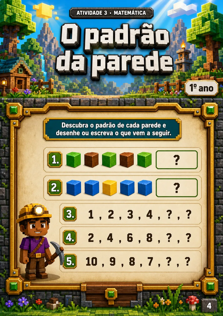 Página de atividade: Frações ilustradas