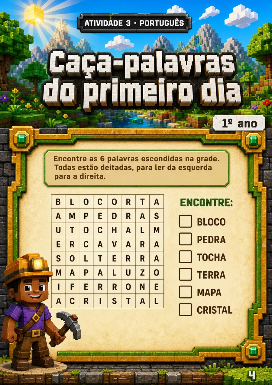 Página de atividade: Classes de palavras