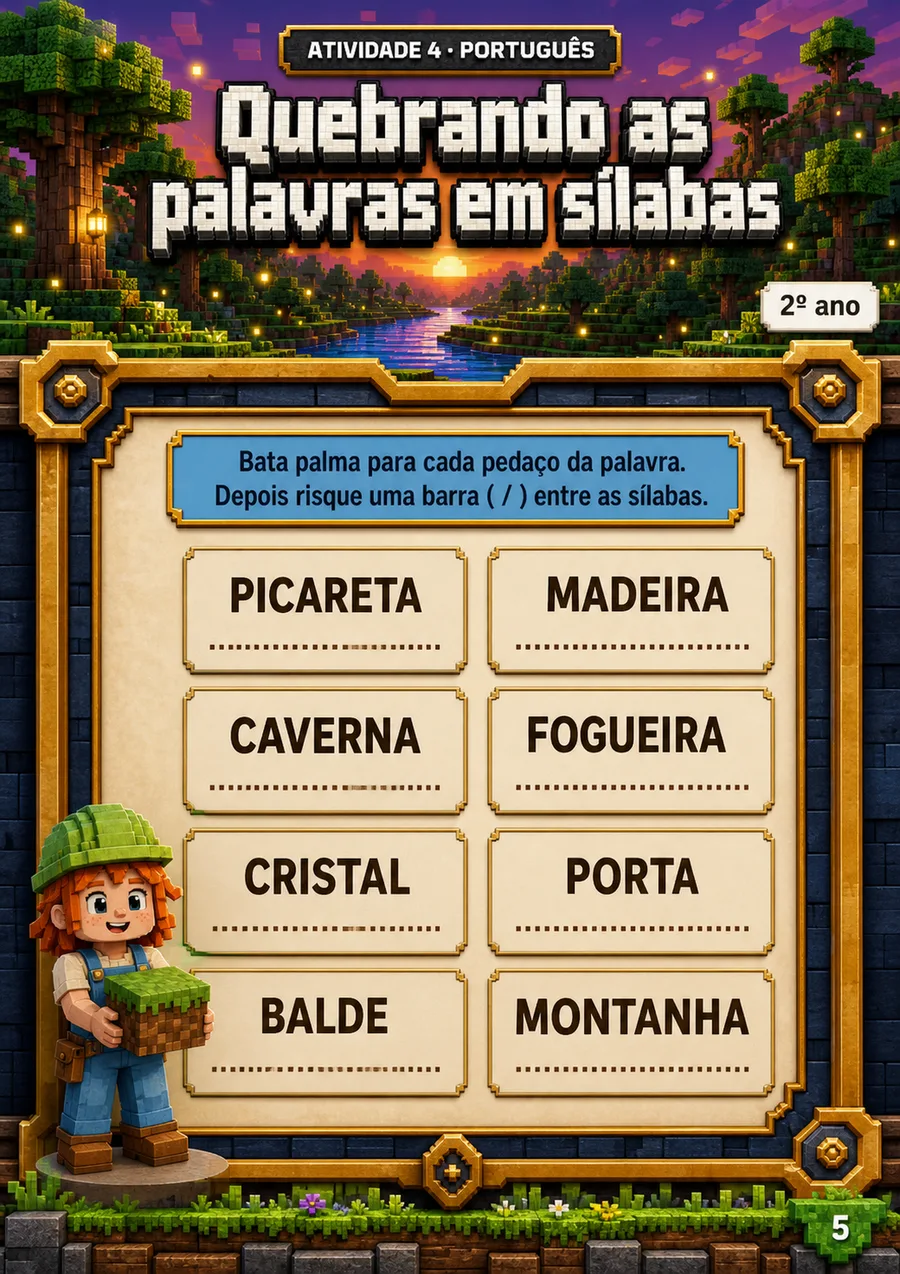 Página de atividade: Interpretação de texto